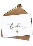 Joli Coon Ich liebe Dich Karte - Liebesgeschenke - A6 mit Naturk