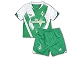 UMBRO Werder Bremen Home Baby Kit 22 23 grün weiß SVW Trikot & Short Babies, Größe:80