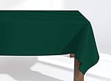 Market-Alley Tischdecke Tischwäsche Pflegeleicht Tischtuch Tischdekoration Tafeltuch Uni einfarbig rechteckig (120 Dunkelgrün ; 100cm x 100cm)