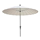 NYASAA Ø 250cm Rund Sonnenschirm mit Kurbel, Marktschirm Terrassenschirm mit UV-Schutz für Garten, Terrasse, Balk