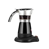 eldom KA50 elektrische Espressomaschine | Kaffeeautomat für 6 Tassen | elektrischer Espressomacher mit Edelstahl Filtereinsätzen | Kaffemaschine für italienischen Espresso | schw