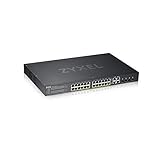 Zyxel Nebula Gigabit Ethernet Smart-Managed PoE+ Switch mit 24 Ports, einem Budget von 375 Watt und 4 Gigabit-Combo-Ports und Hybrid Cloud-Modus, Lifetime Garantie [GS1920-24HPv2]