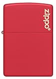 ZIPPO –– Zippo Flammenmotiv – Red Matte – Laser Engrave – Sturmfeuerzeug, nachfüllbar, in hochwertiger Geschenkbox, Einheitsgröße, 201FB-094907