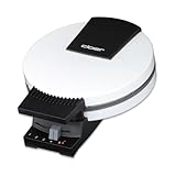 Cloer 271 Hörncheneisen für hauchdünne, knusprige Hörnchen, 800 W, Backfläche 15 cm Durchmesser, stufenlos wählbarer Bräunungsgrad mit Schieberegler, weiß, M