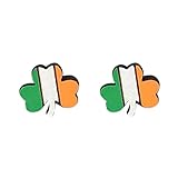 St. P-atricks Day Ohrringe für Damen Gestüt Irish Green Ohrringe aus Holz Ohrschmuck (A, One Size)