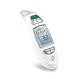 medisana TM 750 digitales 6in1 Fieberthermometer Ohrthermometer für Babys, Kinder und Erwachsene, Stirnthermometer mit visuellem Fieberalarm, Speicherfunktion und Messung von Flüssigk