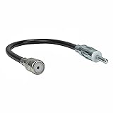 tomzz Audio 1500-008 Antennenadapter flexibel DIN Stecker (M) auf ISO Kupplung (F) mit Kabel Verlängerung ca. 20