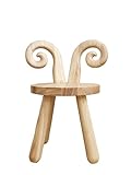 NICITA Kinderstuhl Holz - Hocker mit Rückenlehne - Tritt - Stuhl - kinderfreundliches Design, REH, Elch, Kuh, Hase, Schaf (Schaf)