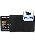 AntiSpyShop RFID Schutzhülle, TÜV geprüft, NFC Blocker - Kreditkarte, Bank EC Karte Abschirmung (Schwarz)