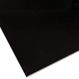 PLEXIGLAS® GS farbig, vielfältig nutzbares und bruchfestes Marken Acrylglas für Lichtobjekte etc., 3 mm dicke PLEXIGLAS® GS Platte in 12 x 25 cm, schwarz opak (9H01)