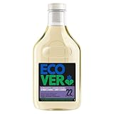 Ecover Feinwaschmittel Schwarz & Dunkel – Limette & Lotus (1 L/22 Waschladungen), Flüssigwaschmittel mit pflanzenbasierten Inhaltsstoffen, Ecover Waschmittel für dunkle W