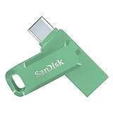 SanDisk Ultra Dual Drive Go USB Type-C 128 GB (Android Smartphone Speicher, USB Type-C-Anschluss, 400 MB/s Lesegeschwindigkeit, Nutzung als Schlüsselanhänger möglich) Absinth Grü
