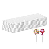 Lollipop-Sticks, 500 Stück, weißes Papier, Lollipop-Sticks für Kuchendekoration, Regenbogen-Süßigkeiten, Cake-Pops, Schokolade (7,6 cm)