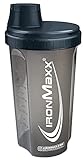 IronMaxx Eiweiß Shaker - Anthrazit matt 700ml | Proteinshaker mit Drehverschluss, Sieb & Mess-Skala | auslaufsicher, spülmaschinengeeignet & frei vom Weichmacher BPA & DEHP,
