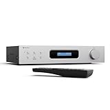 Auna HiFi Amplifier mit 2x60W Stereo-Leistung, Bluetooth, DAB+ Radio, CD/DVD-Player-Anschluss, Fernbedienung - Hochwertiger Verstärker für Plattenspieler &