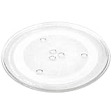 vhbw Mikrowellen-Teller kompatibel mit Samsung MS23F301EAS, MS23F301EAW Mikrowelle - Drehteller mit Y-Aufnahme, 285 mm, Glas, Transp