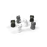 first4magnets™ Verschiedene Tiere Stil Büromagnete-Katzen (1 Set von 6), Metall, Silver, 40 x 20 x 5