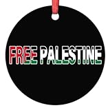 Lmmixee Palästinensische Nationalflagge, Weihnachtsschmuck 2023, kostenlos, Palästina, Land, Stadt, Souvenir, Ornamente für Weihnachtsbäume, Neuheit, Andenken, Geschenke für Hochzeit, Urlaub,