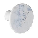 WENKO Wandhaken Melle Marmor-Optik - Haken zum Schrauben, Polyresin, 5 x 3.8 x 5 cm, Weiß