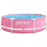 Intex 2.44m x 76cm Pink Metal Frame Pool Set, Set-up Size: 2.44m x 76cm (28292GN)