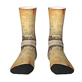 Modische Vintage-Socken, weich, gemütlich, Stiefel, Socken, Geschenk für Damen und Herren, Laufsocken, Weiss/opulenter Garten, Einheitsgr��