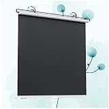 DECAKE Verdunkelungsrollo mit Saugnäpfen, Verdunkelungsvorhänge ohne Bohren, Rollos für Dachfenster, Tragbare Sonnenschutzrollos, Schwarz,Black-30x200cm/12 * 79