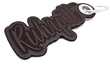 Samunshi® Leder Schlüsselanhänger mit Gravur Ruhrpott 11x5cm dunkel braun | Geschenk Made in Germany | Wohnmobil Auto Haustü