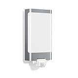 Steinel LED Außenleuchte L 240 S Edelstahl, 9.3 W LED Wandlampe, warm-weiß, 180° Bewegungsmelder, 10 m Reichweite, 8.1 x 16.5 x 30.5