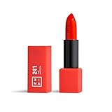 3INA MAKEUP - The Lipstick 241 - Intense Rot Lippenstift - Matt Lippen-Stift mit Vitamin E und Shea Butter- Langanhaltender Hochpigmentiert Creme - Vanille-Duft - Vegan - Cruelty F