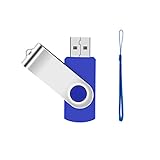 64 GB Flash Drive USB 3.0 Daumen Drive Swivel Memory Stick Jump Drive mit LED-Anzeige/Lanyard für Speicherung und Backup (64G, Marineblau)