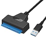 Unnderwiss kabel adapter Sata to usb Kompatibel mit externen und internen Festplatten SSD/HDD 2.5 Zoll Adapter Kompatibel mit Windows, Mac und Linux Betriebssy