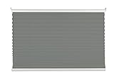 mydeco® 80x210 cm [BxH] in hellgrau - Plissee Jalousie ohne bohren, Rollo für innen incl. Klemmträger (Klemmfix) - Sonnenschutz, Sichtschutz für Fenster und Tü