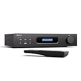 Auna HiFi Stereo-Verstärker 2x60W mit Bluetooth, Fernbedienung, DAB+ Radio, CD/DVD-Player-Eingang - Hochwertiger Audioverstärker für CD-Player, Plattenspieler & R