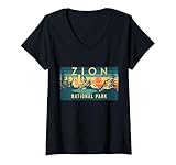 Damen Zion-Nationalpark T-Shirt mit V