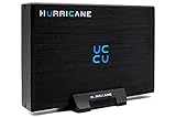 HURRICANE GD35612 Externe Festplatte 4TB, 3.5' USB 3.0 Aluminium HDD mit Netzteil für PC, TV, Ps4, Ps5, Xbox Laptop, kompatibel mit Windows Mac Linux
