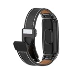 Lederarmband für Xiaomi Mi Band 3/Mi Band 4 Armband, Magnetische Leder Ersatzarmband, Magnetische Mehrfache Farben Slim Leather Ersatzband Kompatibel mit Armband Xiaomi Mi Band 3/Mi Band 4 (D)