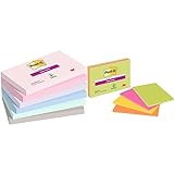 Post-it Super Sticky Notes Soulful Color Collection & Super Sticky Meeting Notes, Packung mit 4 Blöck