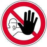 Schilder Zutritt für Unbefugte verboten gemäß ASR A1.3 / DIN 4844, Alu 20 cm Ø (Verbotsschild, kein Durchgang) w