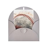 AdaNti Baseball-Druck Grußkarte mit Umschlägen, halbgefaltet, Karton, Perlglanzpapier, Dankeskarten für Weihnachten, Geburtstag, Party, 15,2 x 10,2