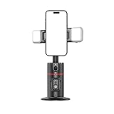 BGGCHEECA 360 ° drehbares Gesichts-Stativ mit automatischer Verfolgung von 10,2 - 17,8 cm (4 - 7 Zoll), Telefonhalter mit Selfie-Stick (keine App, Gestensteuerung, für Vlog, Tiktok, Live-Stream),