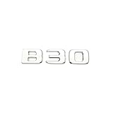 MIANXIAORUN Kompatibel for Mercedes Benz Brabus C W203 W204 W205 Coupe Kofferraumabzeichen Logo Sticke Buchstaben B20 B30 D30 450 650 ABS Emblem Chrom Silber (Color : B30, Size : Chrome Silver)
