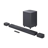 JBL Bar 800 – 5.1.2-Kanal Soundbar für das Heimkino Soundsystem – Mit abnehmbaren Surround-Lautsprechern und Dolby Atmos Surround Sound – Schw