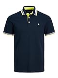 JACK & JONES Herren Fit Polo Shirt JJEPAULOS Uni Sommer Hemd Kurz Arm Pique Cotton Big S