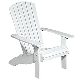 NEG Design Adirondack Stuhl Marcy (weiß) Westport-Chair Sessel täuschend echte Holzoptik, wetterfest, UV- und farbbeständig