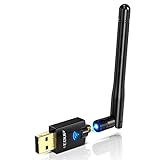 EDUP AC 600Mbit/s USB WLAN Adapter Dual Band WiFi Stick 2.4G/5GHz USB2.0-Adapter Wireless Netzwerk Empfänger W-LAN Antenne WiFi Dongle für Desktop PC/Laptop unterstützt Windows 10/8.1/7/Vista Mac OS X