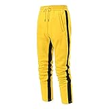 Generisch Herren Jogginghose lang | Sweat Hose | 100% Baumwolle | gemütliche Sporthose | Fitness | Tunnelzug | Trainings-Hose Herren Trainingshose Thermo Hose MäNner Anzughose Herren Schw