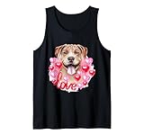 Amerikanischer Pitbullterrier mit Liebesherzen Tank Top