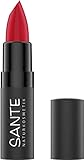 SANTE Naturkosmetik Matte Lipstick 07 Kiss-Me Red, Lippenstift, Matt-Effekt, Mit Bio-Kakaobutter, Intensive Farbpigmentierung, 4, 5g