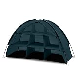 qeedo Shelf Campingschrank, 120 x 80 x 50cm, Faltregal mit 9 Fächern, schneller Aufb