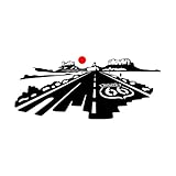 Wandtattoo, Motiv: Berg, Landschaft, Straße, Natur, Vinyl, für Schlafzimmer, Kinderzimmer, Dekoration, Wandbild, klein, 25 x 57